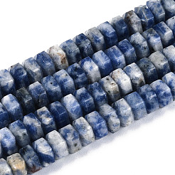Natürliche blaue Fleck Jaspis Perlen Stränge&nbsp;G-N357-14A-04