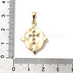 Ottone micro spianare pendenti zirconi&nbsp;KK-H089-33G-01