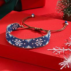 Bracelets de perles tressées en verre de Noël&nbsp;TD0027