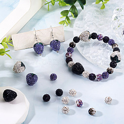 9 Stil handgefertigtes Polymer mit Strass-Tonperlen&nbsp;CLAY-BT0001-07