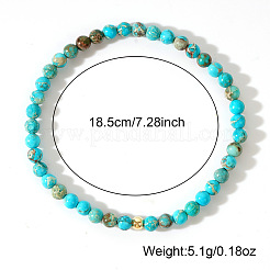 Braccialetti elastici bohémien con perline rotonde in diaspro imperiale naturale tinto&nbsp;OI9972-1