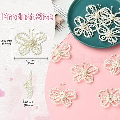 8 Stück ABS-Kunststoff-Imitationsperlen-Ornament-Zubehör&nbsp;DIY-CJ0003-23