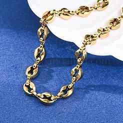 304 Edelstahl-Kaffeebohnen-Kettenarmbänder für Damen&nbsp;BJEW-C094-11G