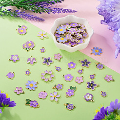 64pcs 16 styles de pendentifs en émail en alliage&nbsp;ENAM-TA0004-02