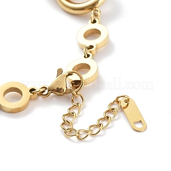 Bracelet à maillons entrelacés en acier inoxydable 304 avec placage ionique (IP)&nbsp;BJEW-F466-01G