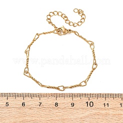 Armbänder aus gedrehtem Schleifenglied aus Edelstahl 304 für Damen&nbsp;BJEW-F529-12G