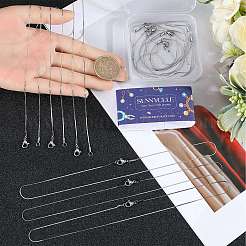 12 Stück Halsketten-Set aus 304 Edelstahl mit Serpentinenkette für Männer und Frauen&nbsp;NJEW-SC0001-26