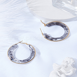 1 paio di orecchini a cerchio in acciaio inossidabile 304 per donna&nbsp;EJEW-LP0011-06C
