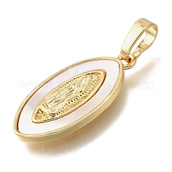 Pendenti shell in ottone&nbsp;KK-D328-01G-D