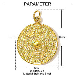 Anhänger aus Edelstahl 304&nbsp;STAS-OY001-33G