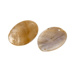 Breloques de connecteur ovales en coquillage naturel&nbsp;BSHE-S304-10
