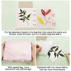 PU-Binder-Notizbuch für Blumenpresse mit Aufbewahrungstasche&nbsp;DIY-WH0028-58