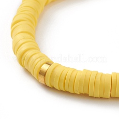 Bracciali elasticizzati fatti a mano in perle di argilla polimerica&nbsp;BJEW-JB05759-02