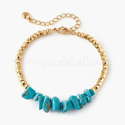 Braccialetti con perline sintetiche in turchese e ottone per donna&nbsp;LB8294