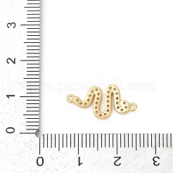 Verbindungsanhänger mit Mikropavé aus Messing mit durchsichtigen Zirkonia-Steinen&nbsp;KK-G526-02G