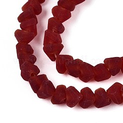 Fili di perline di vetro trasparente smerigliato&nbsp;GLAA-N016-4mm-26