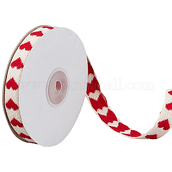 1 Rolle Valentinstagsband aus Polycotton (Polyester-Baumwolle)&nbsp;OCOR-CY0003-30