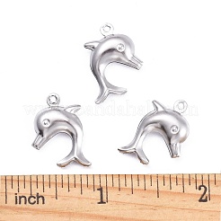 Anlaufgeschützte Delfin-Anhänger aus 304 Edelstahl&nbsp;STAS-I045-29