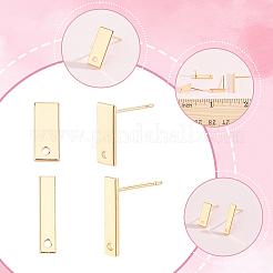 40 Stück 2 Stile Messing Ohrstecker Zubehörse&nbsp;EJEW-BBC0002-30