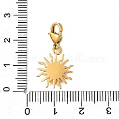 Sonne 304 Edelstahl Anhänger Dekorationen&nbsp;STAS-R159-63G
