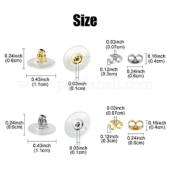 340 Stück 4 Stil 304 Edelstahl Reibung Ohrmuttern & Bullet Clutch Ohrringverschlüsse Sets&nbsp;STAS-YW0001-82