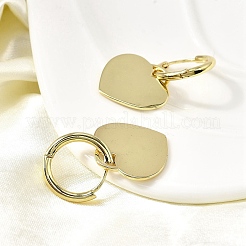Orecchini a cerchio a forma di cuore in ottone&nbsp;EJEW-L261-022G