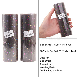 Nastri a rete decorati con paillettes glitterate a cuore&nbsp;OCOR-BC0007-26