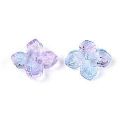 Capuchons de perles de verre transparents pour peinture de cuisson&nbsp;DGLA-N014-04B