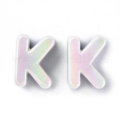 Perles acryliques irisées arc-en-ciel opaques&nbsp;OACR-P010-22A