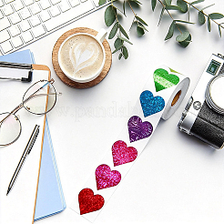 Rollo de pegatinas en forma de corazón&nbsp;DIY-CP0013-99