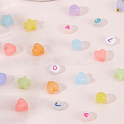 1040 Stück 7 Stile Imitation Jelly Acrylperlen&nbsp;MACR-PA0001-38