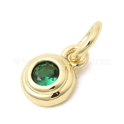 Latón charms de circonio cúbico&nbsp;KK-G554-02B-06