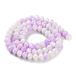 Chapelets de perles en verre électroplaqué&nbsp;LAMP-S068-02Q