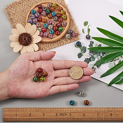 120pcs 15 couleurs de perles en bois naturel peintes&nbsp;WOOD-TA0001-66