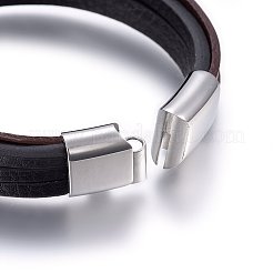 Lederband Multi-Strang-Armbänder&nbsp;BJEW-G603-39P