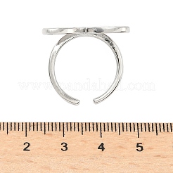 Anelli polsino in ottone a forma di cuore per donna&nbsp;RJEW-A069-09P