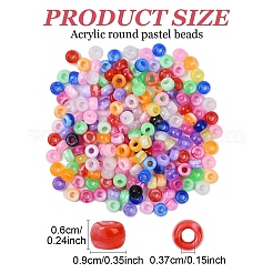 200pcs abalorios de acrílico&nbsp;KY-YW0002-06F