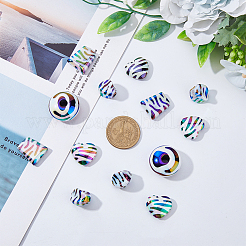 40 Stück 4 Stil UV-Beschichtung undurchsichtige Acrylperlen&nbsp;SACR-DC0001-07
