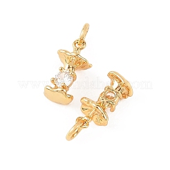 Pendentifs en laiton Shegrace avec micro-pavé de zircone cubique transparente&nbsp;XGRQ4N458-714G
