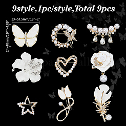 9 broche en alliage strass&nbsp;JEWB-AR0001-19