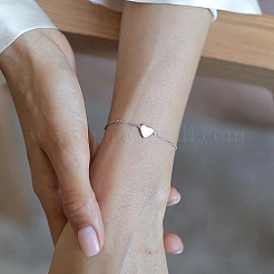 S925 Silber vergoldet Herz Schmuck Set Armband Halskette Mode elegant Alltagskleidung&nbsp;OM0839-3