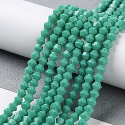 Fili di vetro in giada imitazione di colore solido opaco&nbsp;EGLA-A039-P4mm-D07