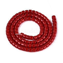 Cuentas opacas de color sólido cuentas de vidrio&nbsp;GLAA-N065-4x4mm-C05