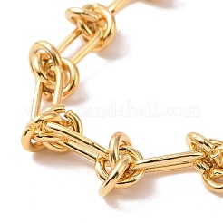 Bracelet chaîne à maillons noués en acier inoxydable 304 pour hommes et femmes&nbsp;LS-BJEW-E020-01G