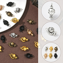 36 ciondolo tellurio in lega stile tibetano in 6 colori&nbsp;TIBEP-SC0003-31