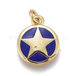 Messing Emaille Anhänger / charms&nbsp;ZIRC-M108-41-G
