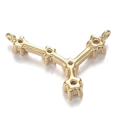 Pendentifs en laiton micro zircone cubique transparente&nbsp;ZIRC-F120-019G-08