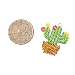 Pendentifs cactus en perles de verre&nbsp;PALLOY-MZ00898-02