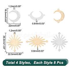 Fascini del connettore in ottone 32 pz 4 stili&nbsp;KK-AR0002-84