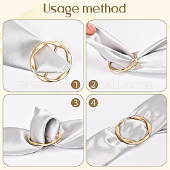 7 clip de anillo para bufanda de aleación de zinc de 7 estilos&nbsp;AJEW-ME0002-11